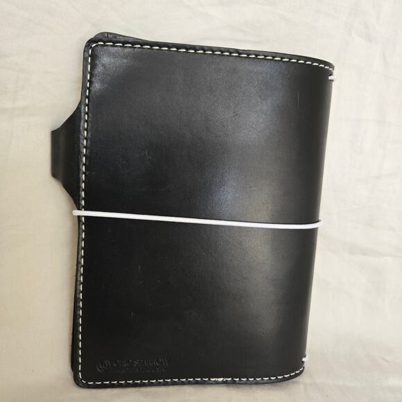 Chic Sparrow Journal Cover Black Leather Made in the USA Travelers Book - Picture 2 of 11